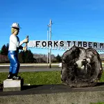 Forks Washington State: setting for the Twilight Series and an ideal staging town for days of exploring the Pacific Northwest temperate rain forest