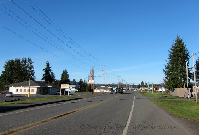 Forks Avenue (Highway 101) heading north into Forks WA