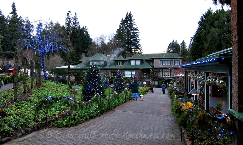 During the drab days of December, the gardens are decked in the lights and trimmings of Christmas