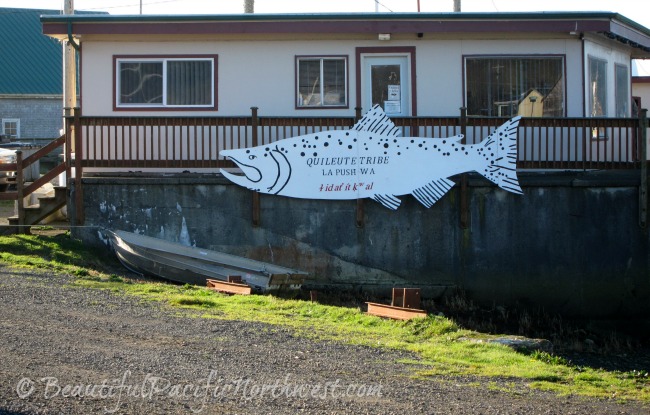 Quileute Tribal sign in La Push WA